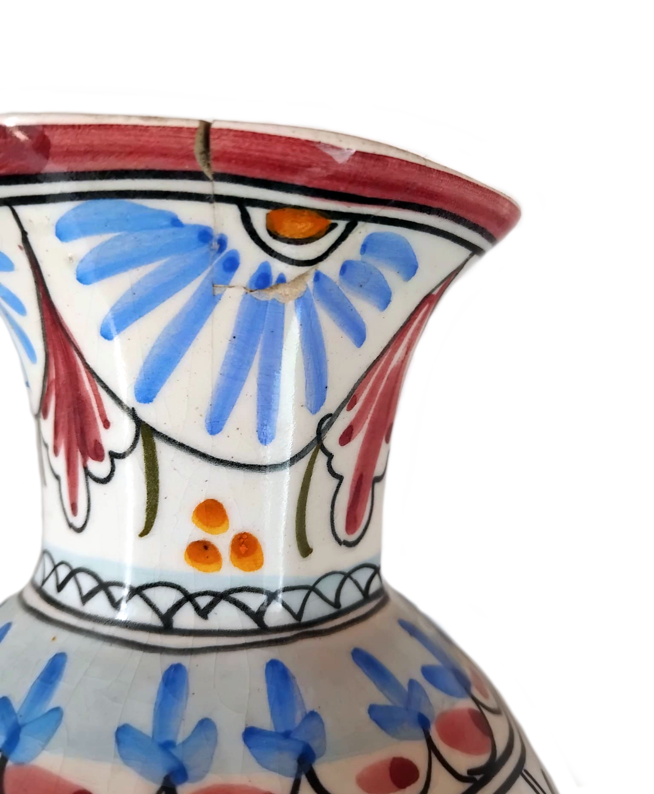 17th-Century Coimbra Ceramic Vase (1650–1680)