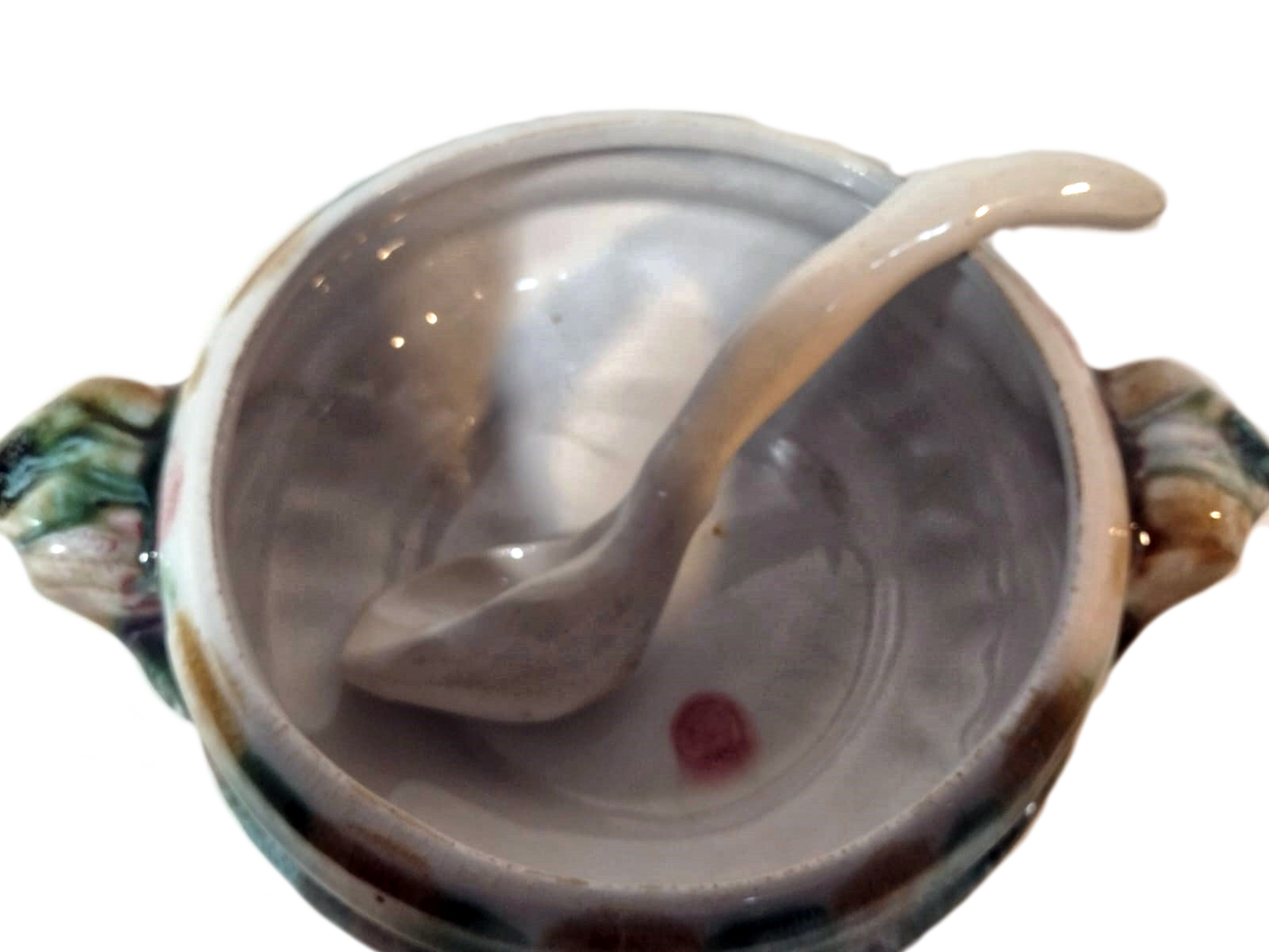 19th-Century Alcobaça Floral Tureen with Rose Finial – Handcrafted Portuguese Masterpiece