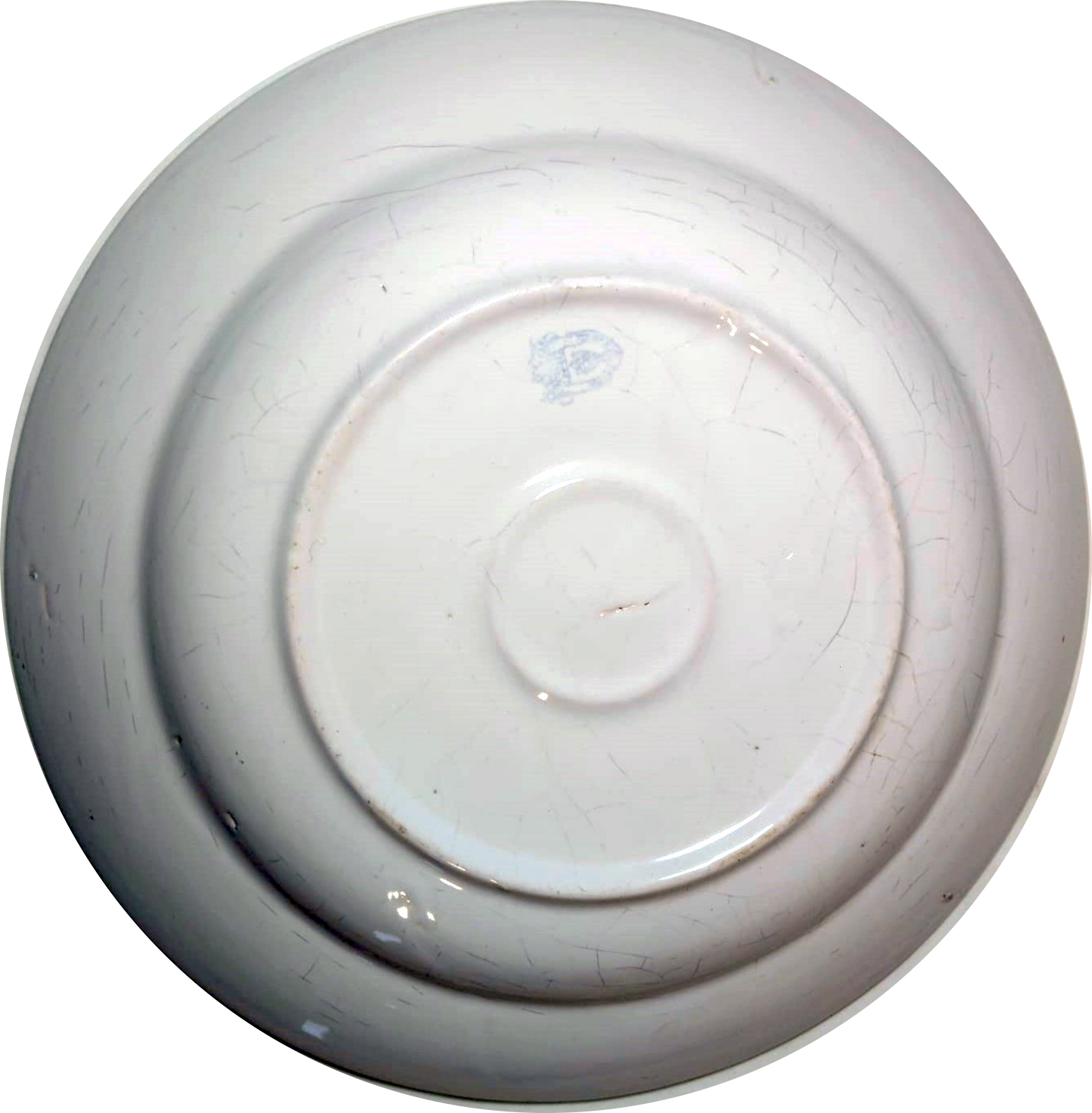 19th-Century Sacavém Porcelain Set – Large Plate and Salad Bowl