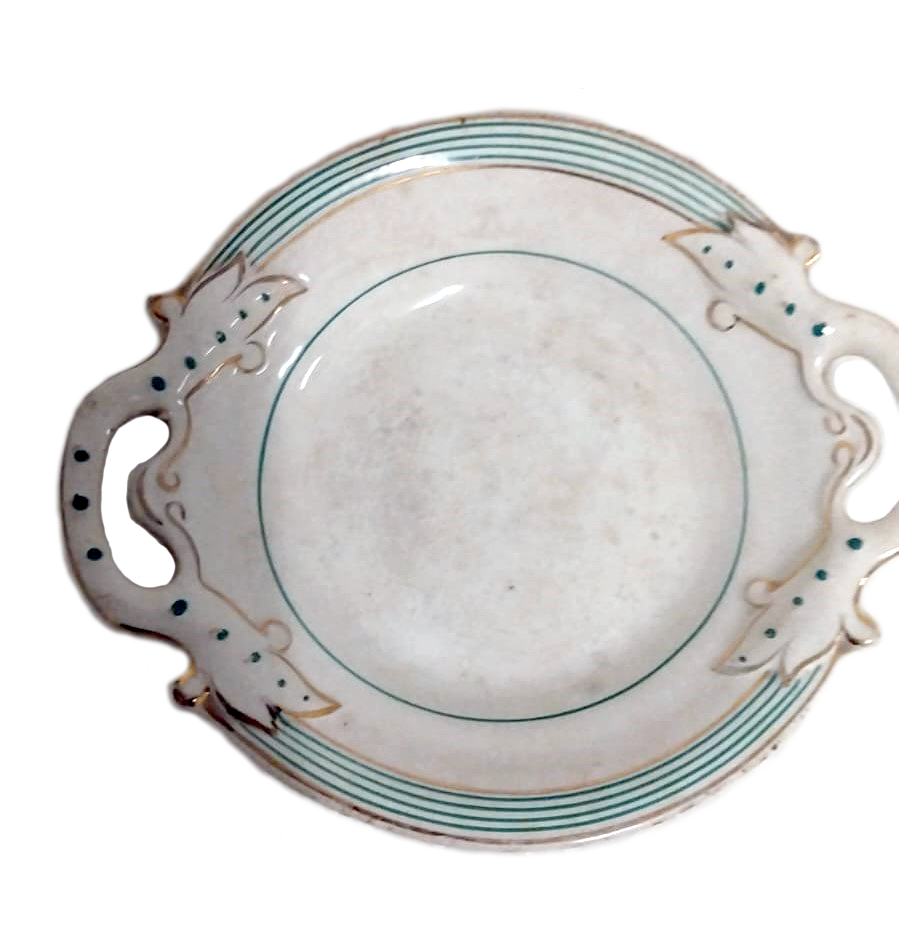 Alcântara Small Decorative Dish with Ornate Handles