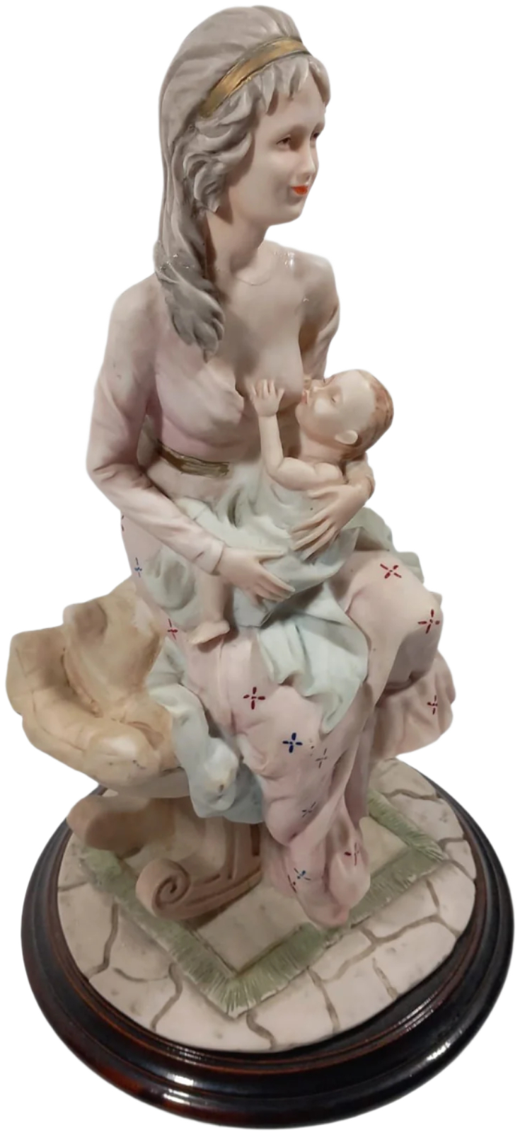 Italian Marfinite Figurine 1950s-1960s – Mother and Child, 28 cm