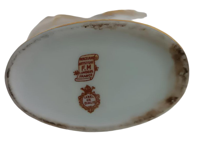 Napoleonic Limoges Porcelain Bottle with Corsica Motif