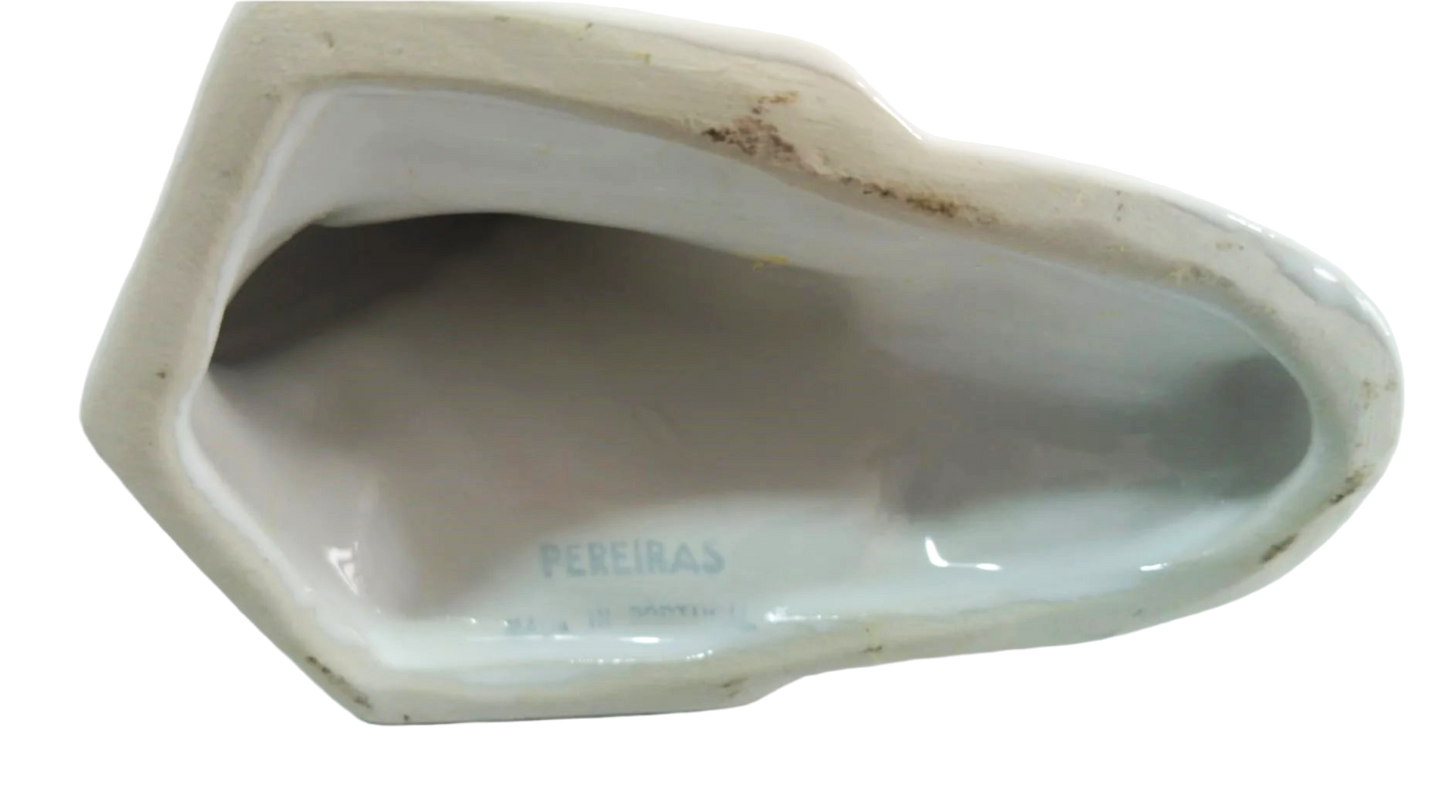 Peacock Statue Early 20th-Century Pereira Gaia Porcelain