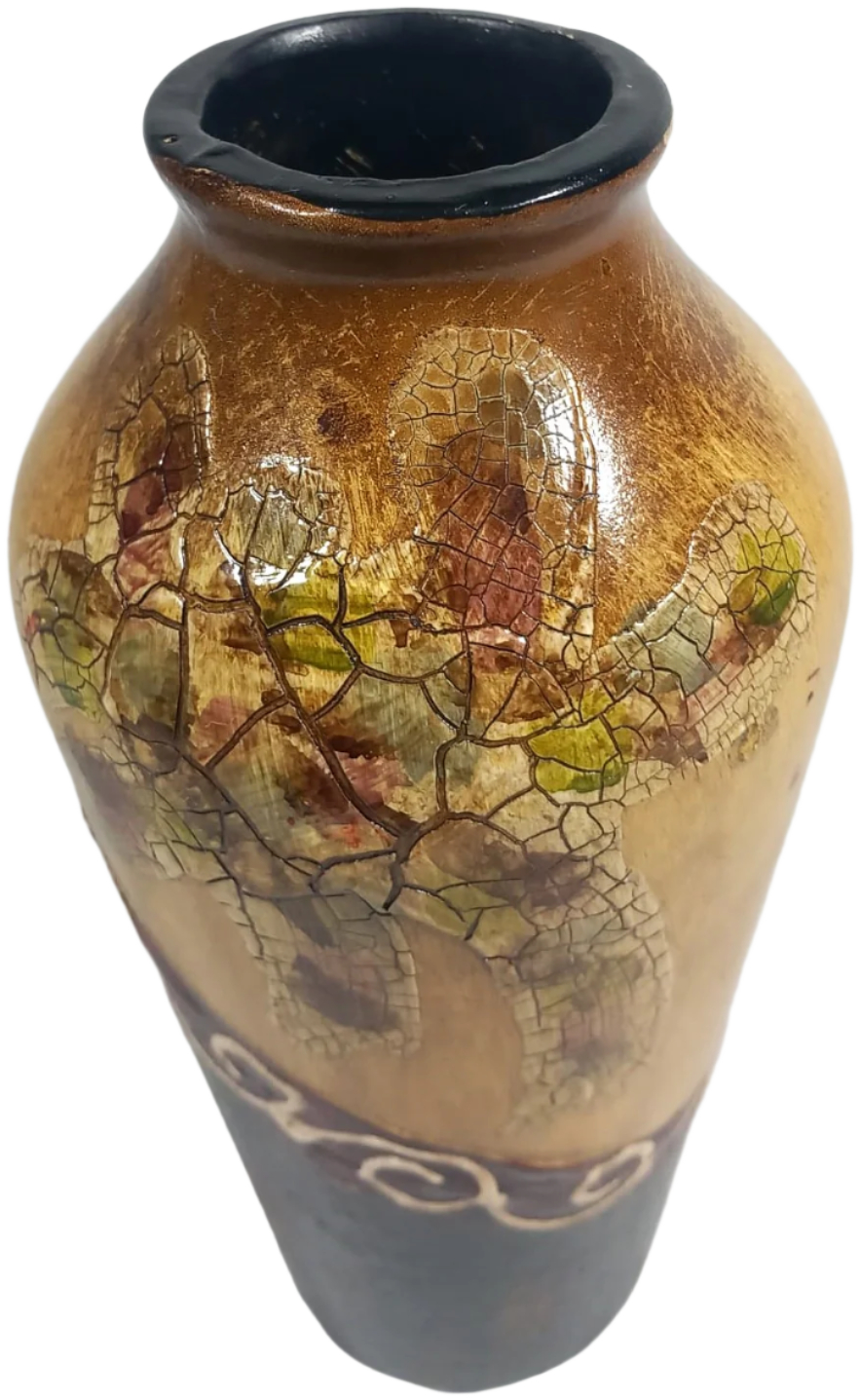 Terracotta Vase – Portuguese Craftsmanship, 1960s–1970s