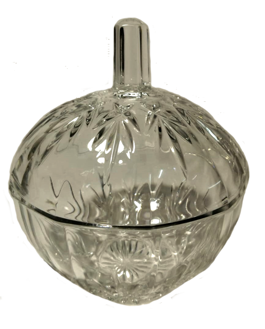 Vintage Crystal Candy Box with Lid – 1960s-1970s