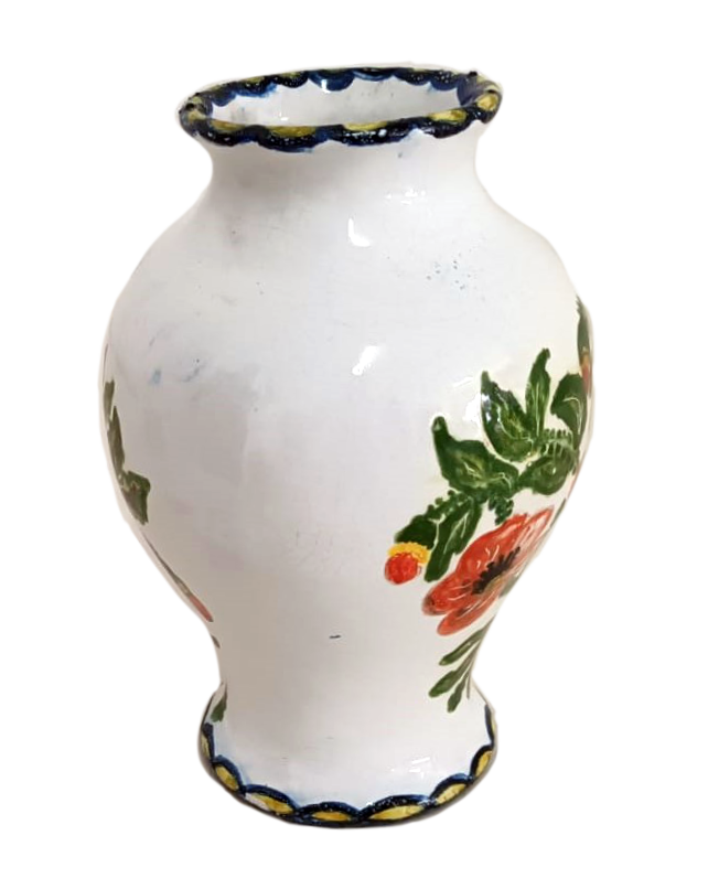 18th Century Massarelos Pottery Vase with Floral Motif