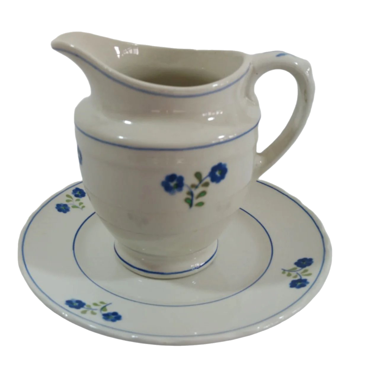 1900 Sacavém Floral Blue Dinnerware Set – 16-Piece Collection