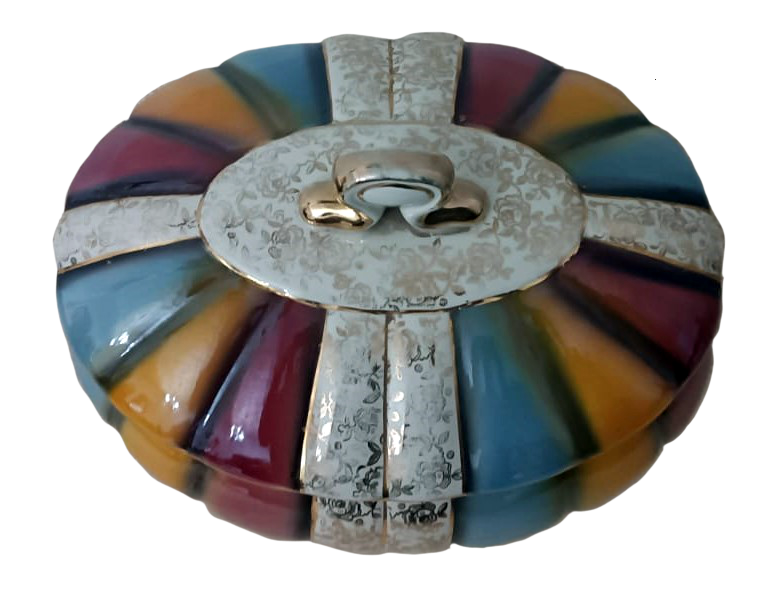 1940s Raul da Bernarda Multi-Color Tureen
