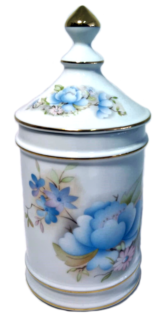 1950s–60s Portuguese Floral Porcelain Jar by Spodeart