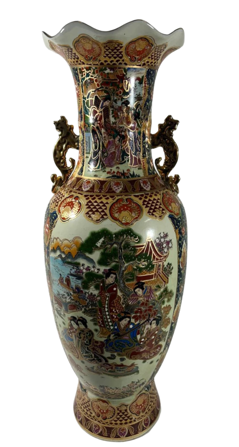 19th-Century Chinese Hand-Painted Porcelain Vase – 58 cm