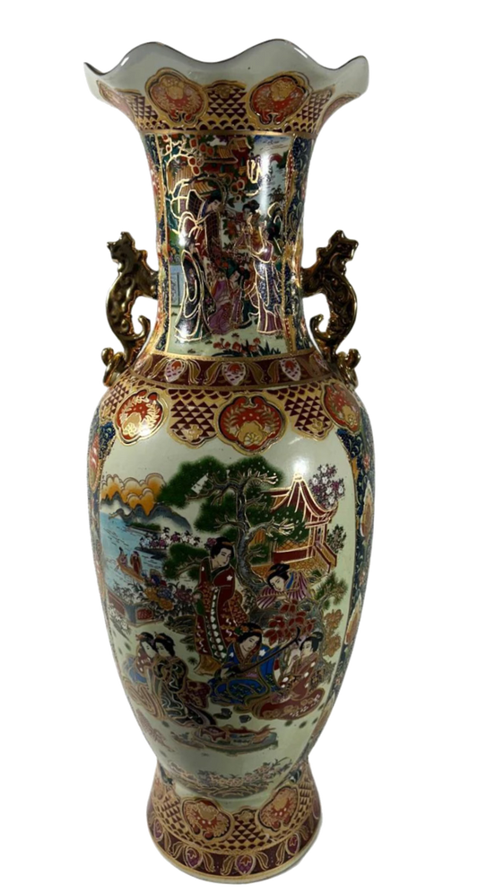 19th-Century Chinese Hand-Painted Porcelain Vase – 58 cm