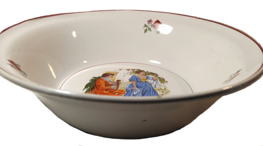 Service en porcelaine Sacavém du XIXe siècle – Grande assiette et saladier