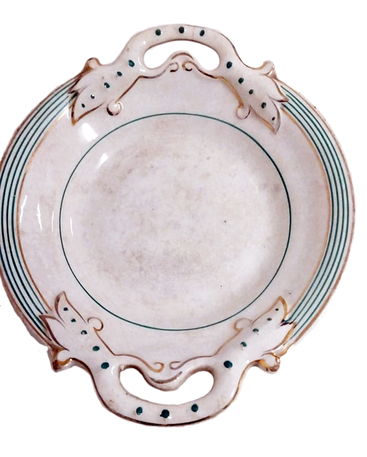 Prato Decorativo Pequeno Alcântara com Alças Ornamentadas