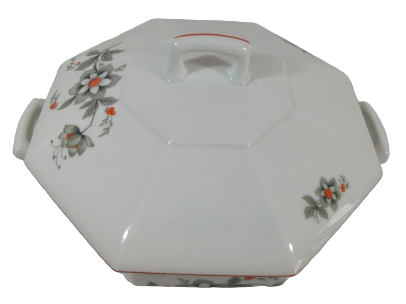 Antique 1920s Sacavém Porcelain Dining Set – Tureen, Deep Plates, and Shallow Plates