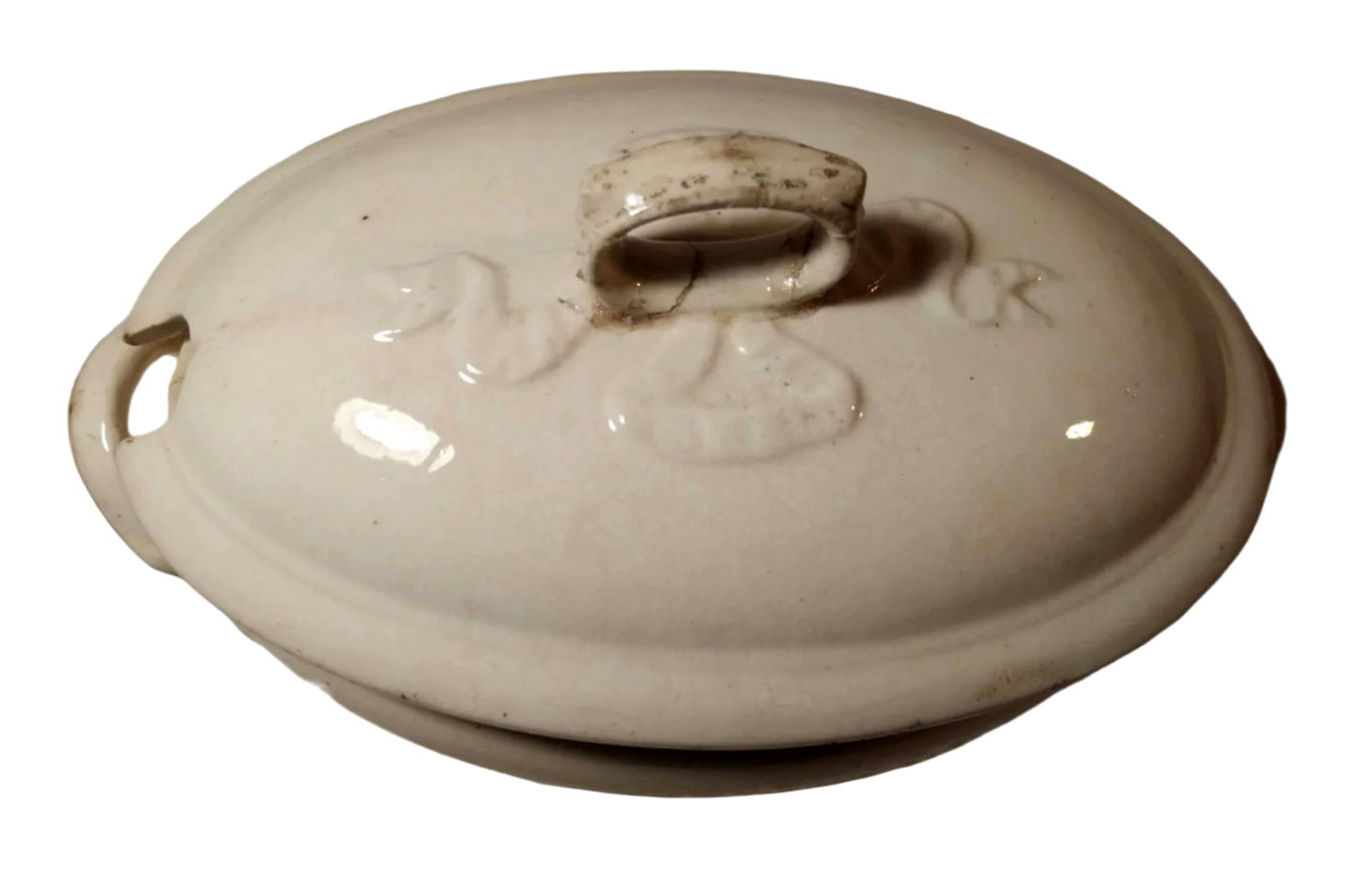 Antique 19th-Century Tureen with English Bow Design
