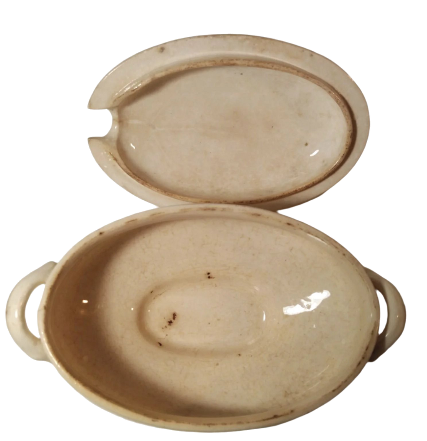 Antique 19th-Century Tureen with English Bow Design