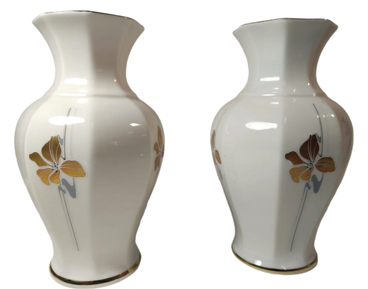Elegante par de vasos de filigrana vintage (décadas de 1960–1970)