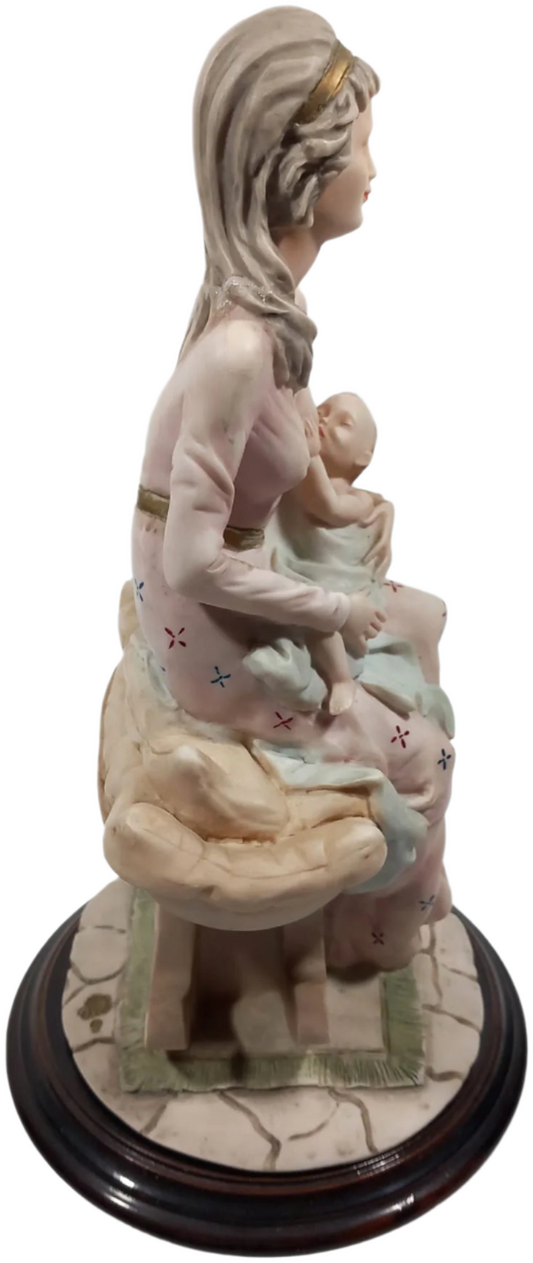 Italian Marfinite Figurine 1950s-1960s – Mother and Child, 28 cm