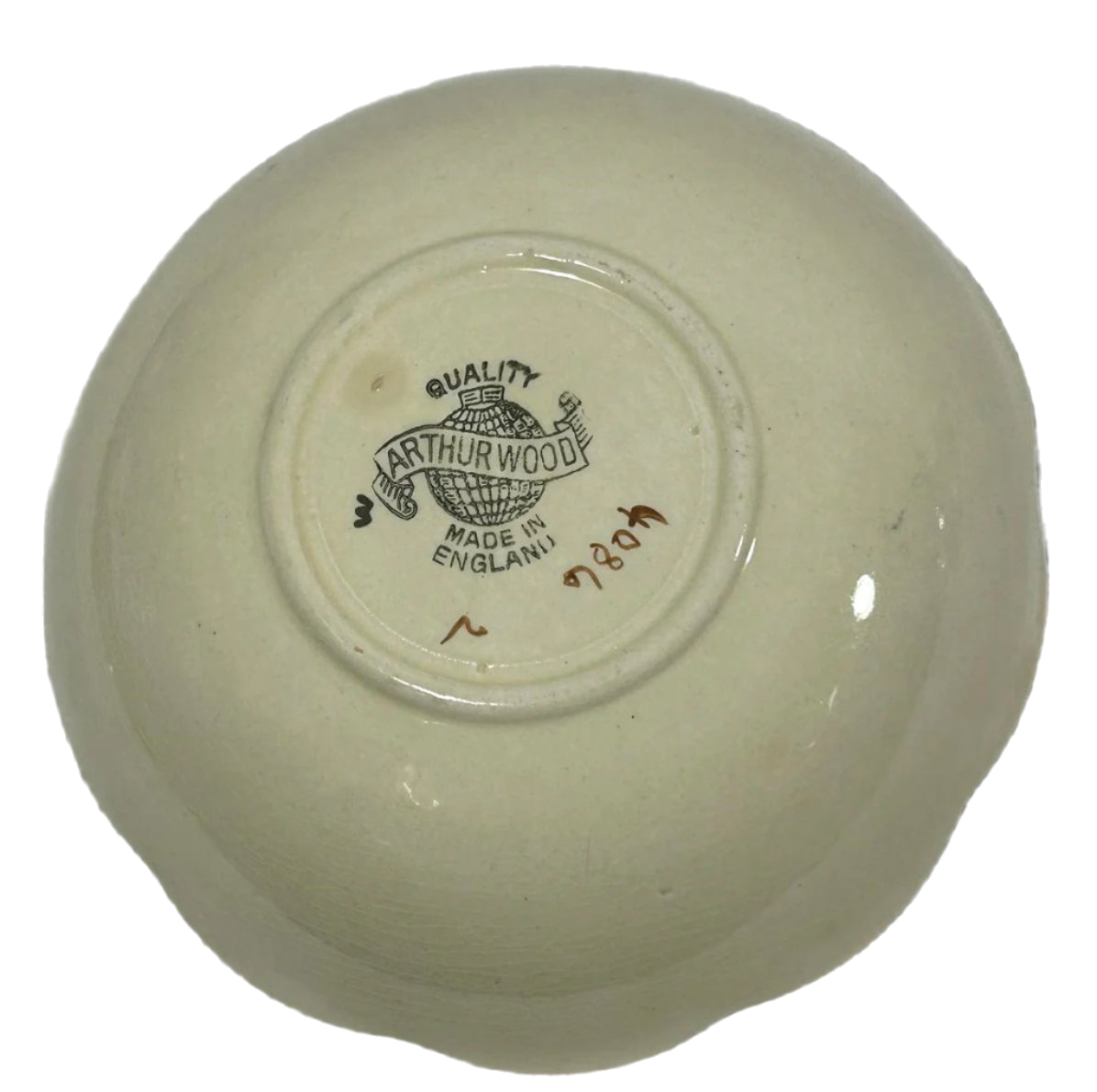 Mid-20th-Century Arthur Wood Hand-Painted Bowls with Autumn Leaf Design