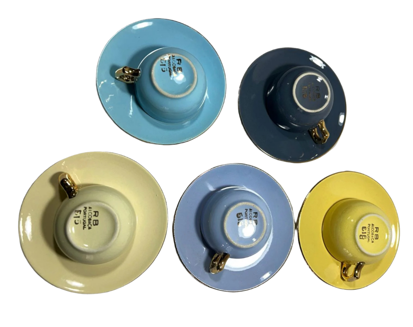Canecas Vintage em Porcelana de Alcobaça (década de 50) Conjunto de 6