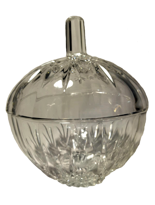 Vintage Crystal Candy Box with Lid – 1960s-1970s
