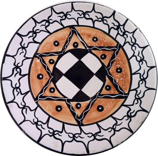 Plat en terre cuite des Açores du XIXe siècle